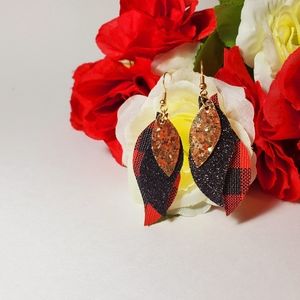 3/$15 Faux Leather Earrings